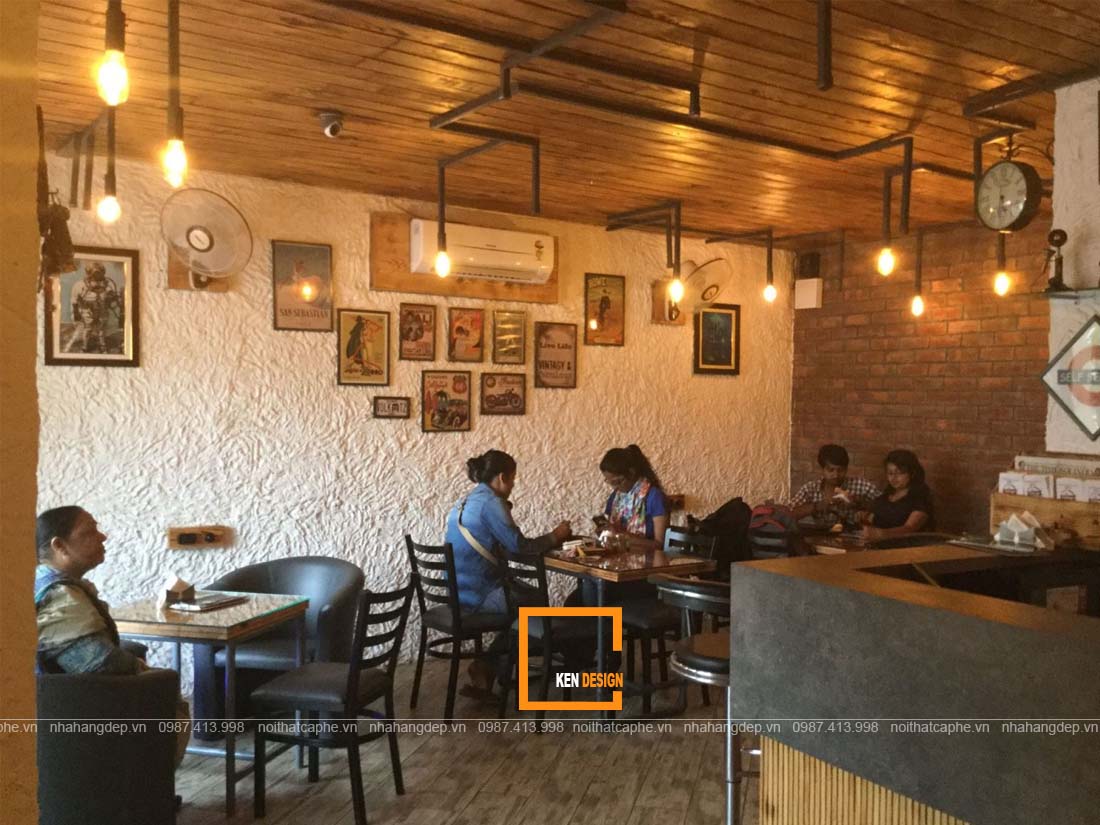 thiết kế quán cafe phong cách Vintage